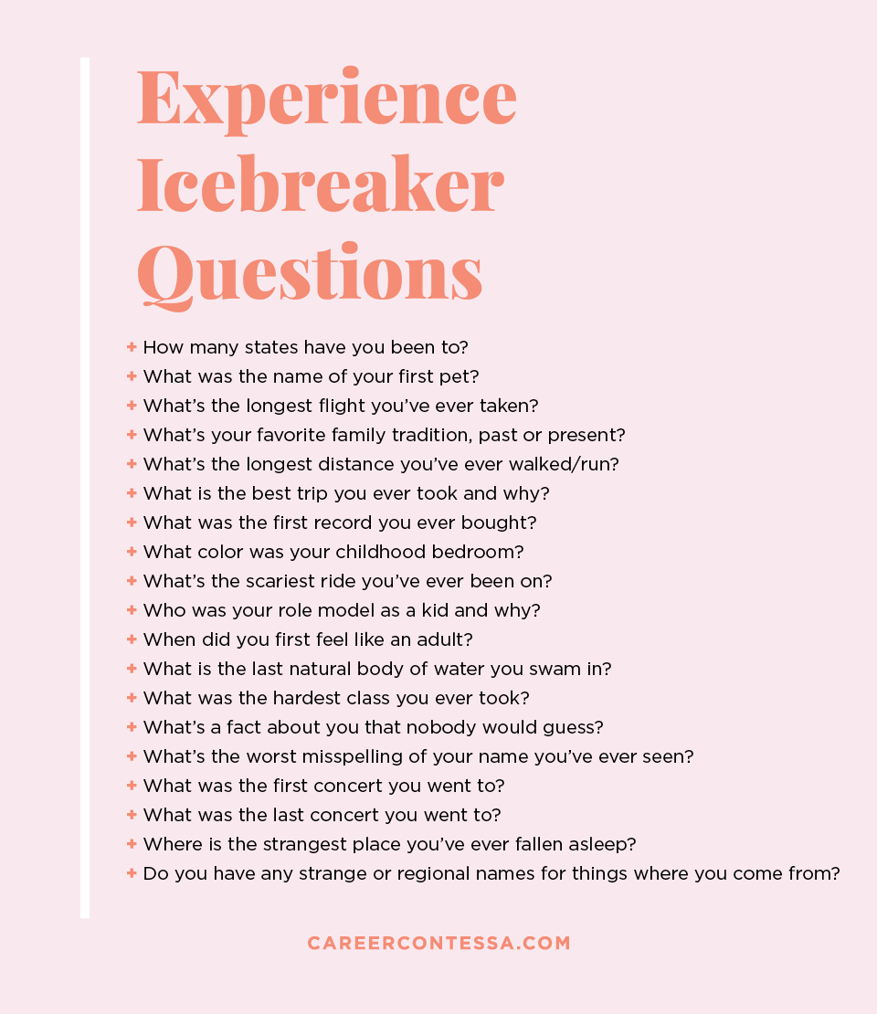 Fun Questions to Ask for Group Printable