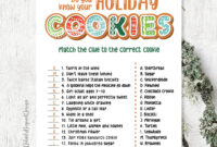Do You Know Your Holiday Cookies Cookie Quiz Printable Game Cards For Parties Class Parties Family Dinner Night Digital File 8 x10 Etsy