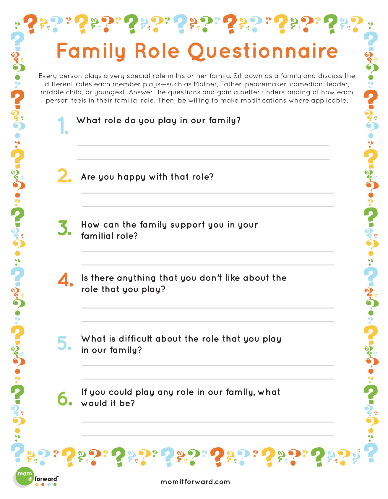Download The Family Role Questionnaire Mom It ForwardMom It Forward