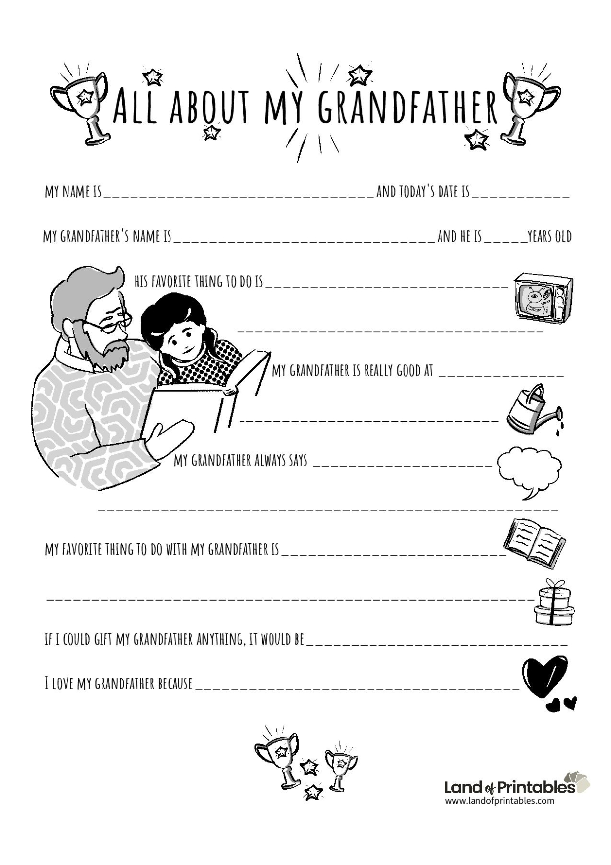 Download Your Free All About My Grandfather Land Of Printables