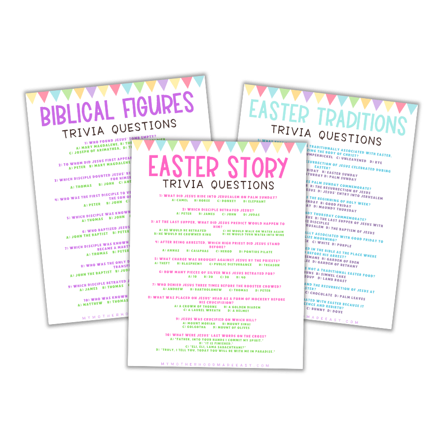 Easter Bible Trivia Questions And Answers FREE Printable My Motherhood Made Easy