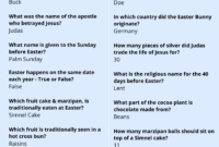 Easter Quiz Questions Answers 2025