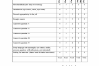 Easy to Use Interview Templates Score Sheets
