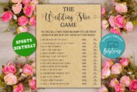 Editable The Wedding Shoe Game Bridal Shower Games DIY Bobotemp