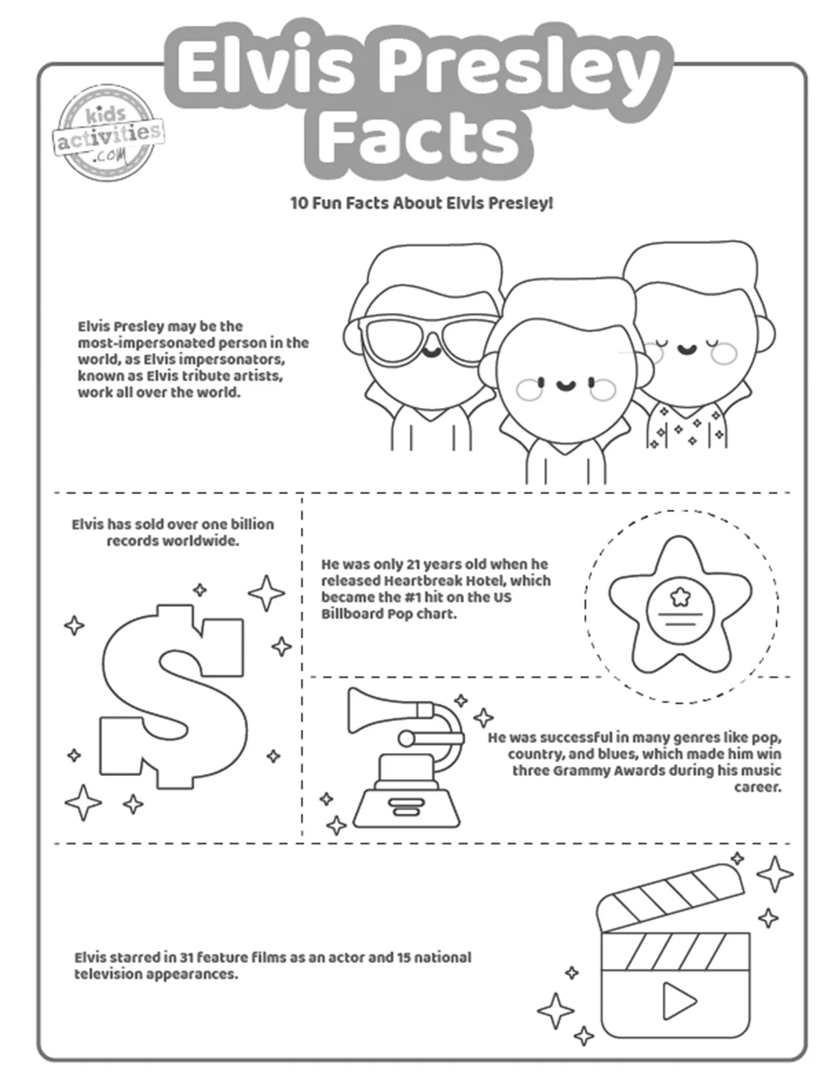 Elvis Presley Printable Trivia and Answers