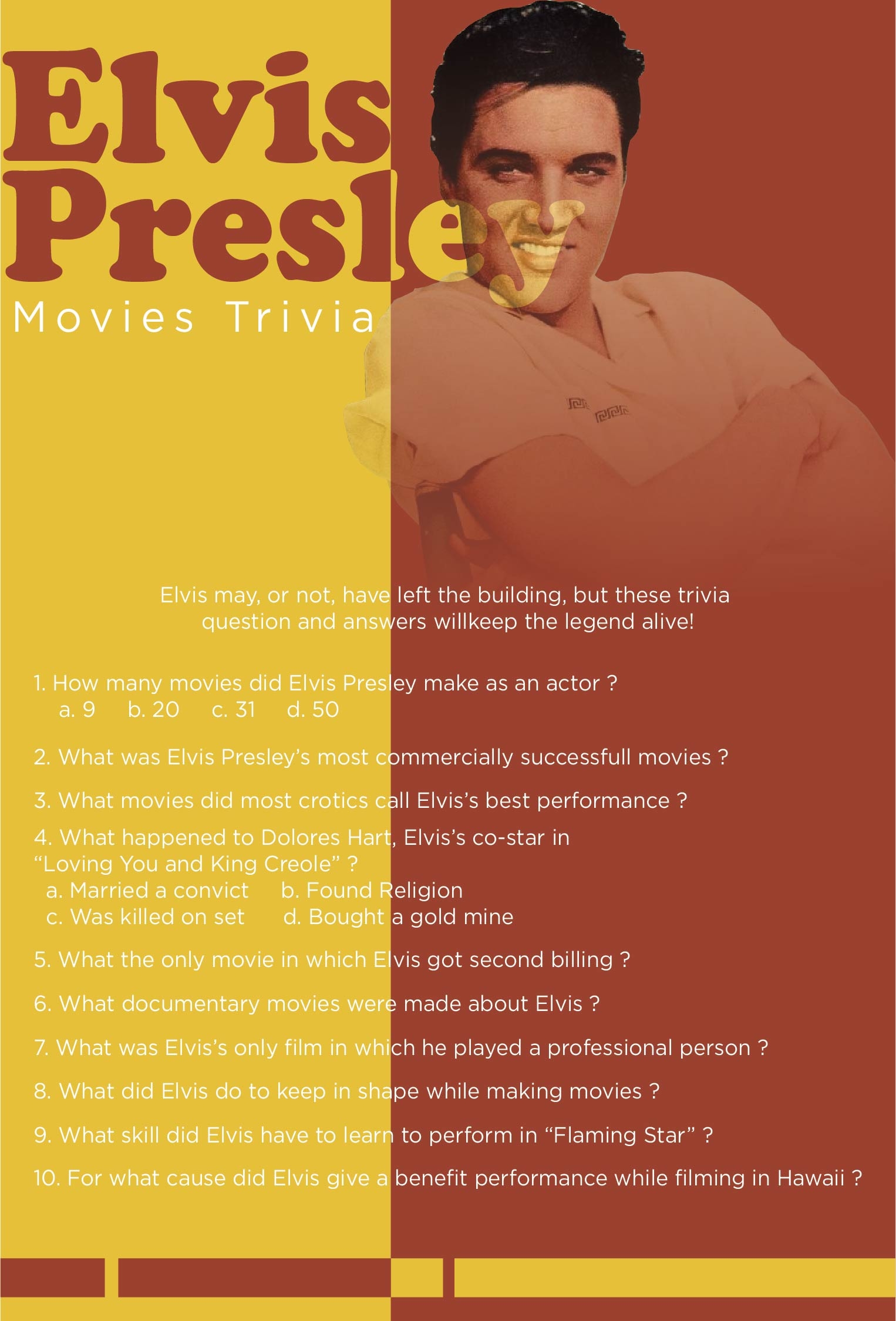 Elvis Presley Games 10 Free PDF Printables Printablee