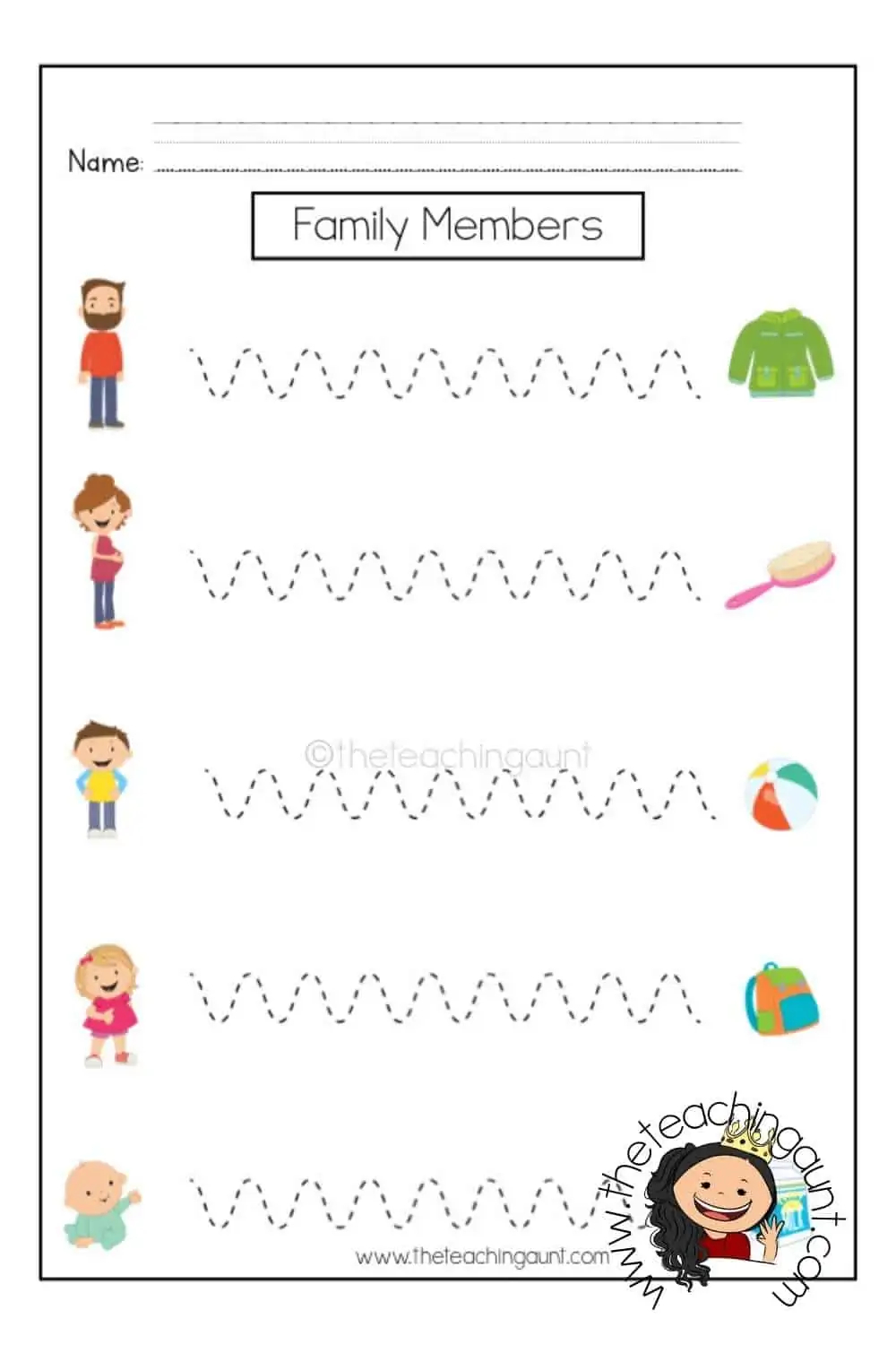 Family Members Worksheets The Teaching Aunt
