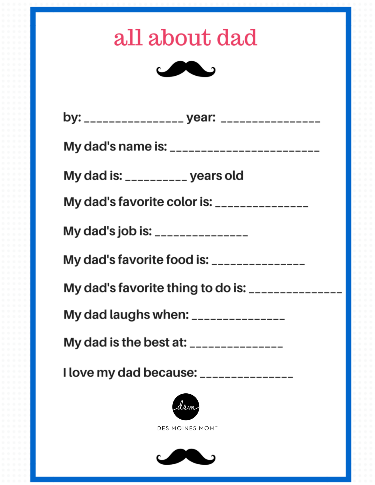 Father s Day Gift Ideas For The Dad In Your Life FREE Printable