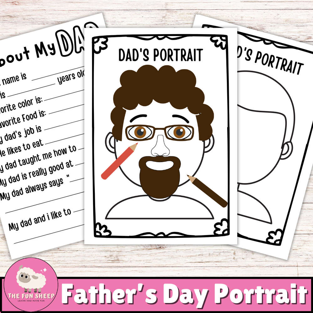 Father s Day Portrait Craft Project All About My Dad Interview Questions Made By Teachers