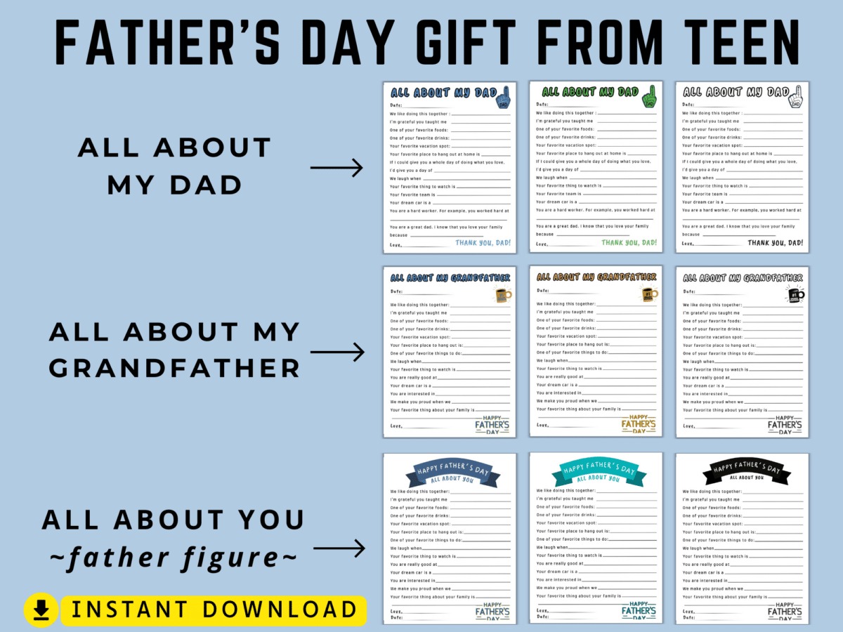 Father s Day Printable From Teen 