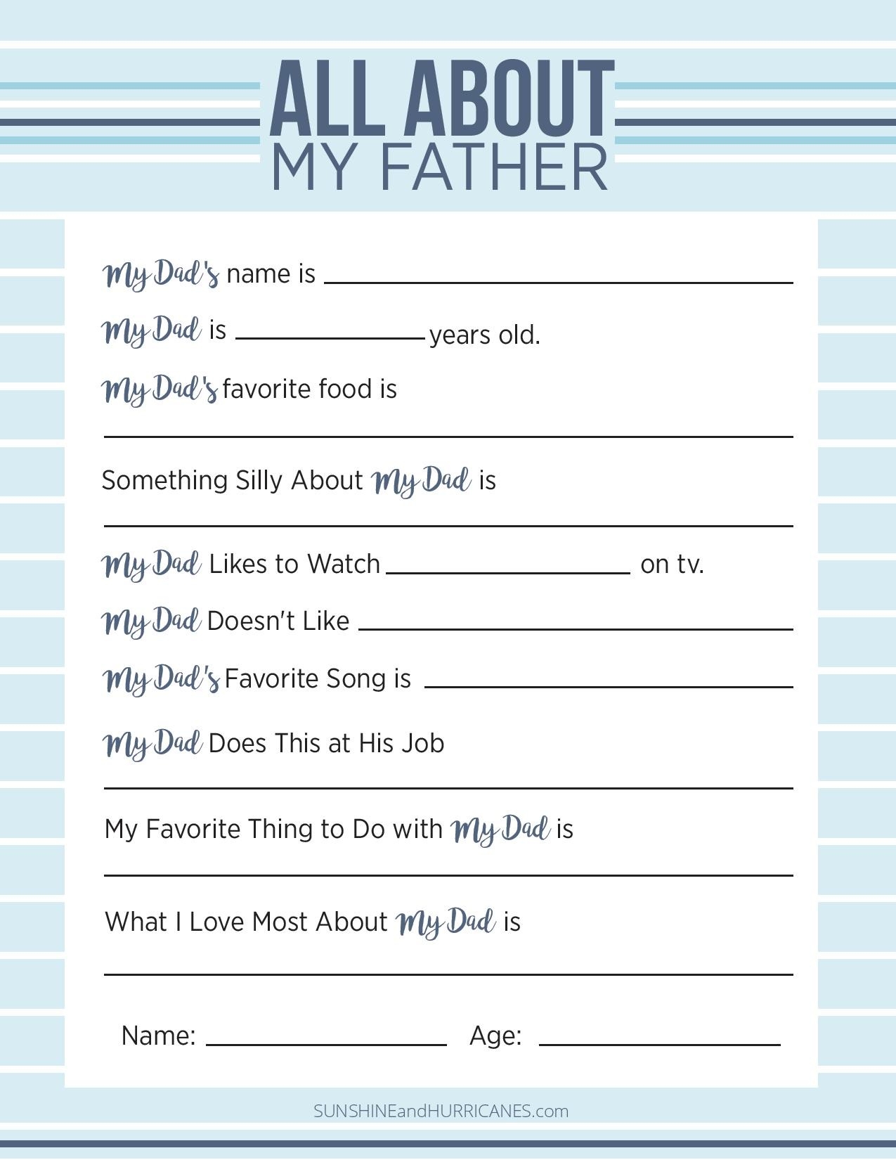 Free Printable Questions for Parents