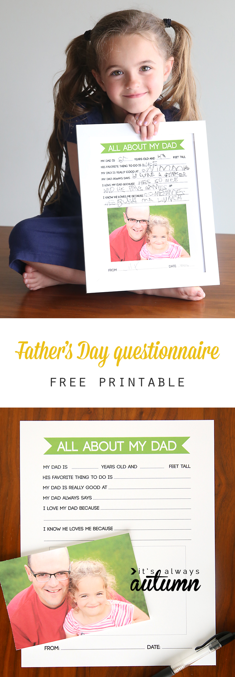 Father s Day Questionnaire DIY Gift Kids Can Make For Dad