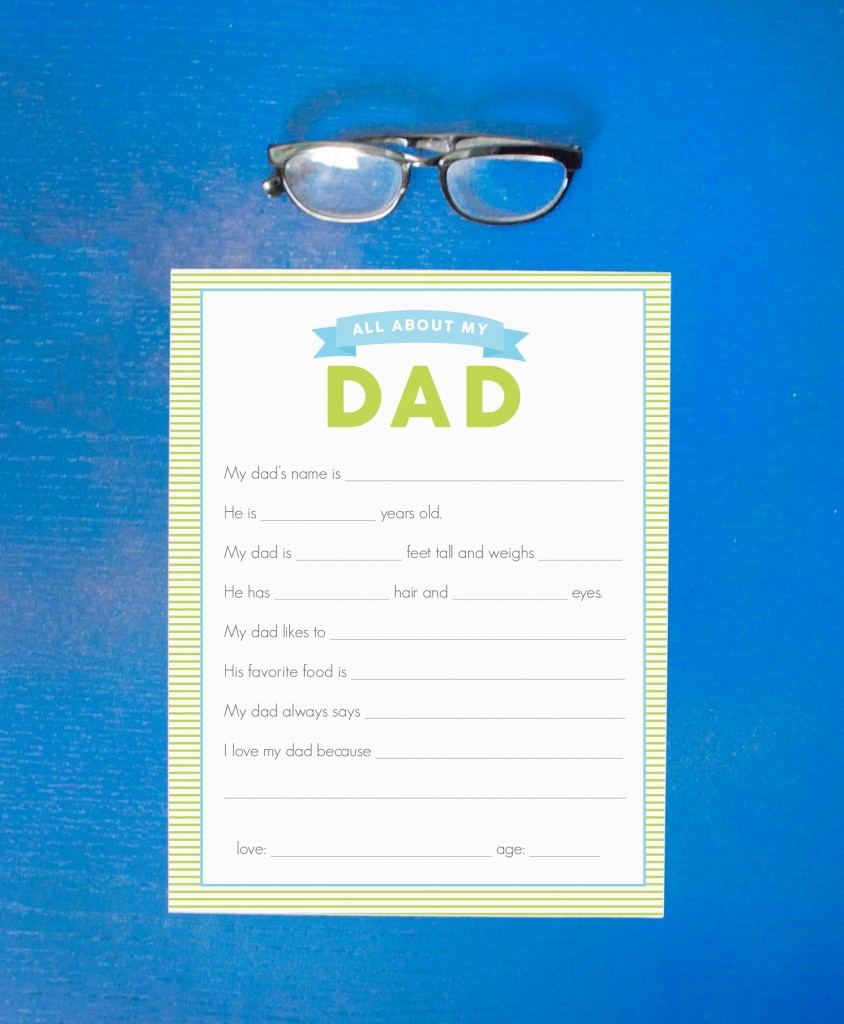 Father s Day Questionnaire Printable