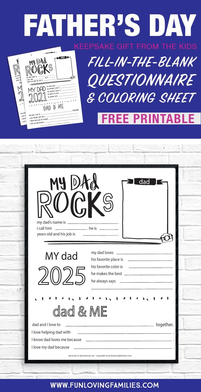 Father s Day Questionnaire Printable 2025 Free Download