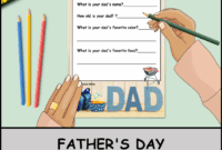 Father s Day Questionnaire Printable Activity Worksheets For Grades K 1 And 2 Made By Teachers