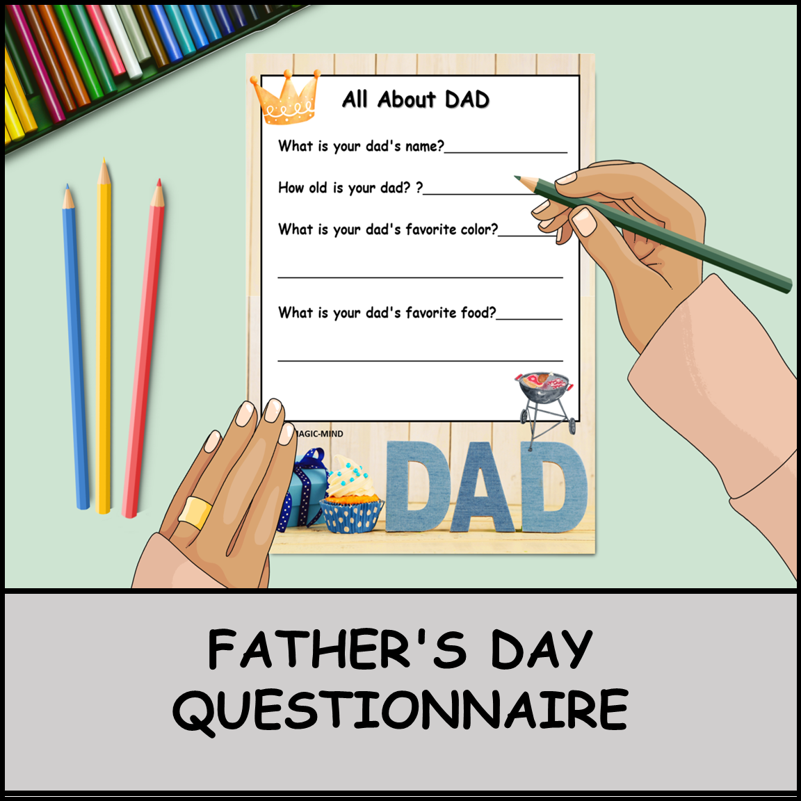 Father s Day Questionnaire Printable Activity Worksheets For Grades K 1 And 2 Made By Teachers