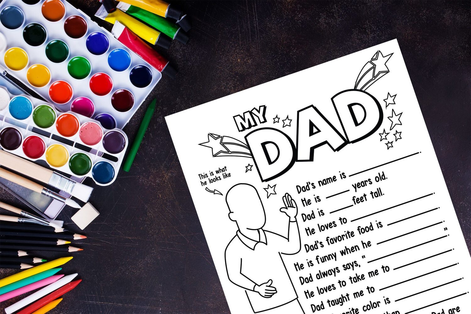 Father s Day Questionnaire Printable For Kids The Super Mom Life