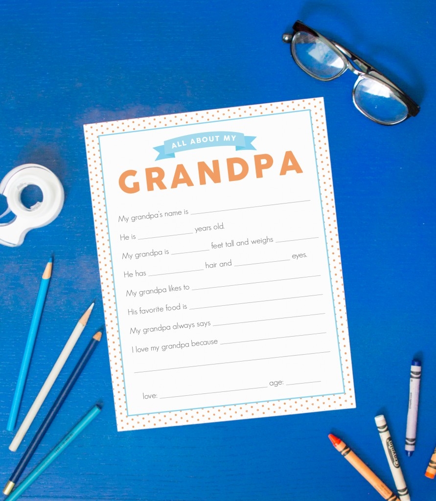 Grandpa Father's Day Questionnaire Printables