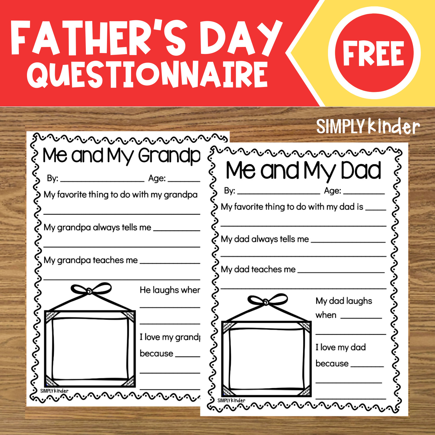 Father s Day Questionnaires Simply Kinder