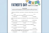 Father s Day Trivia Game Dad s Day Printable Quiz For Adults And Teens Trivia Questions Answer Key Included Father s Day Activity Etsy