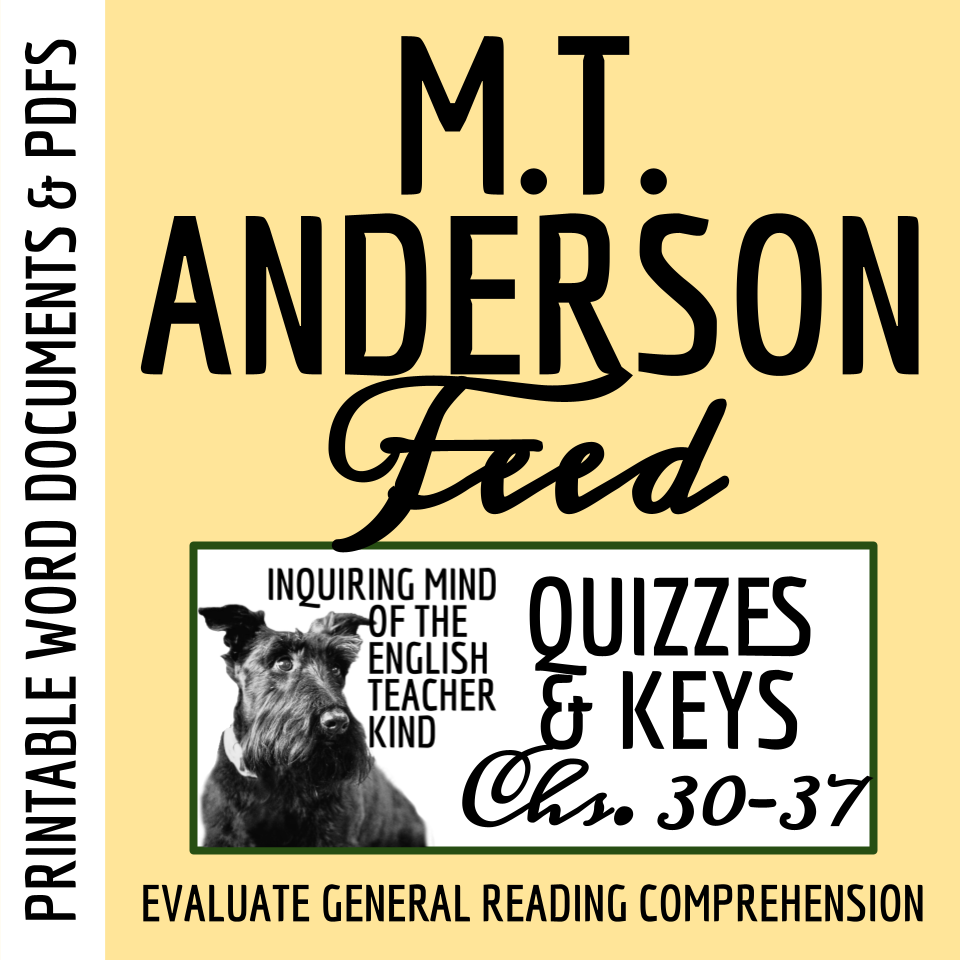 Feed By M T Anderson Chapters 30 Through 37 Quiz And Answer Key Made By Teachers