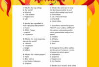 Food Trivia Questions 10 Free PDF Printables Printablee