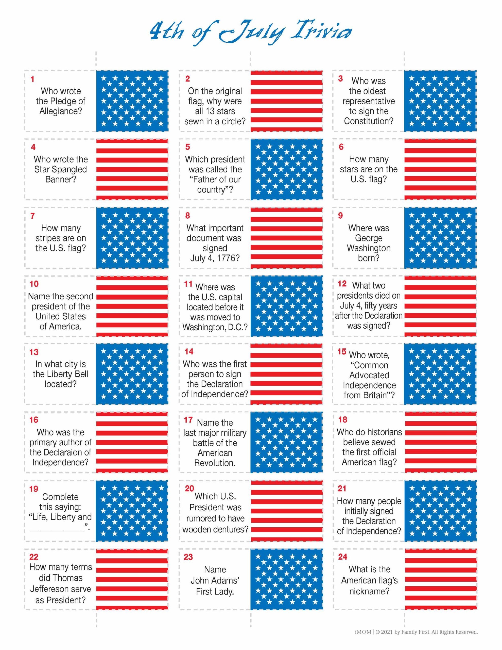 Printable Trivia Questions and Answers for Teens