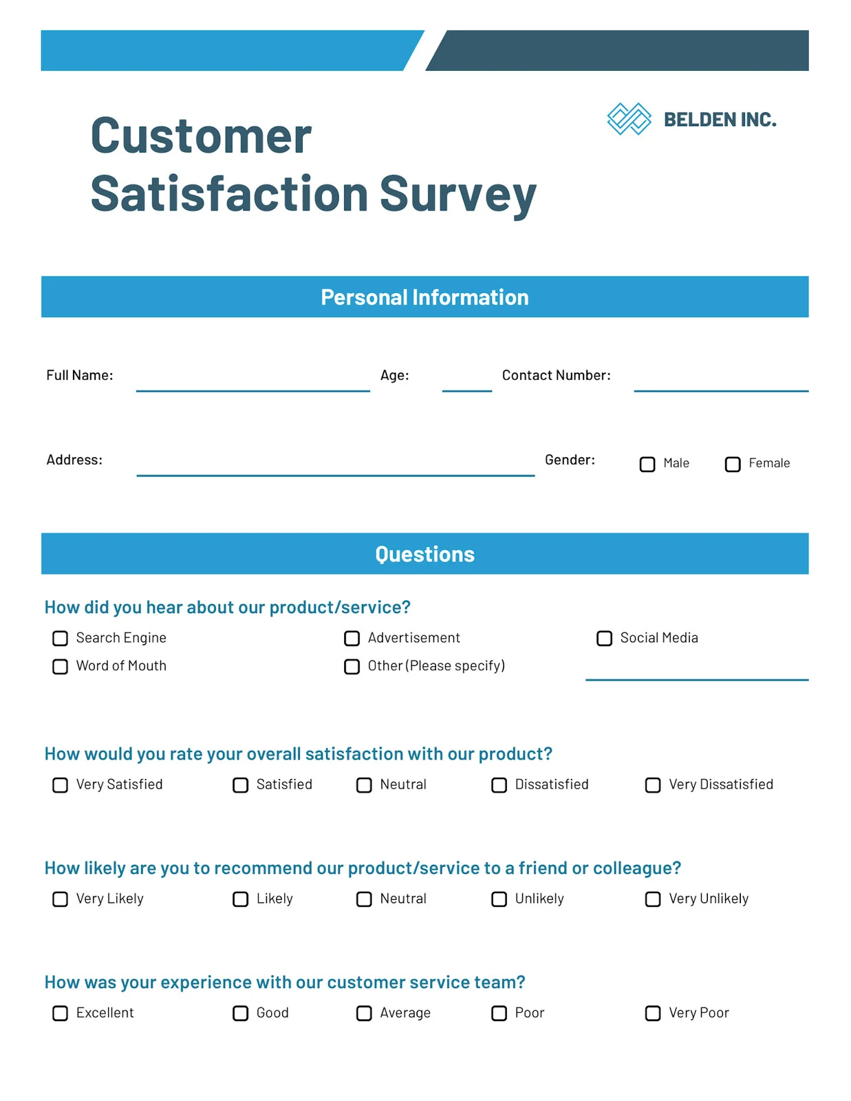 Free And Customizable Questionnaire Templates Canva