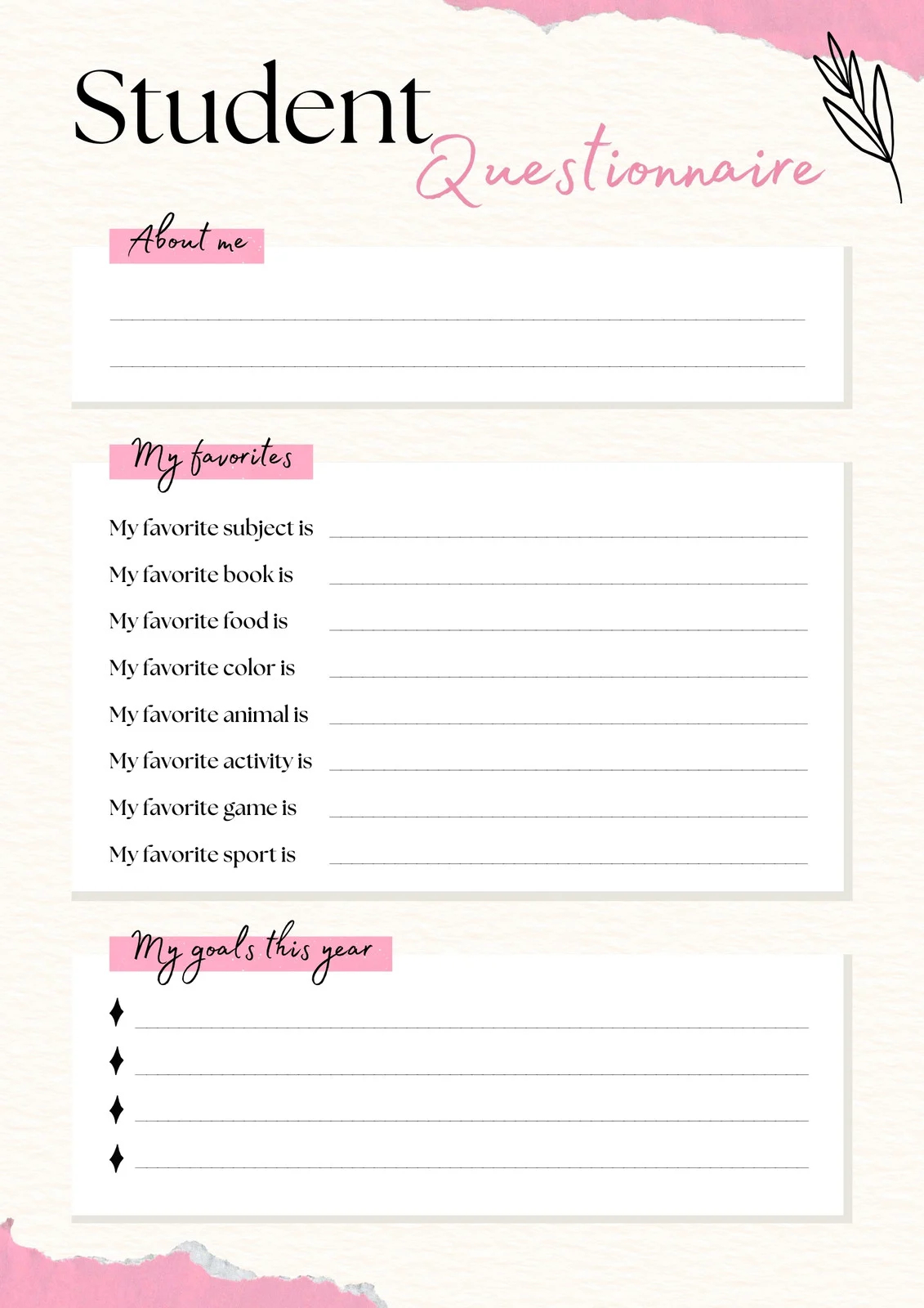 Free And Customizable Questionnaire Templates Canva