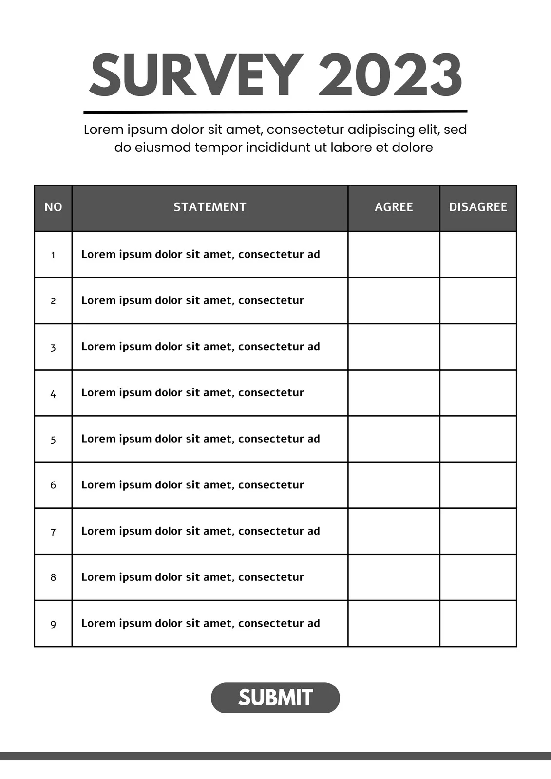 Free And Customizable Survey Templates