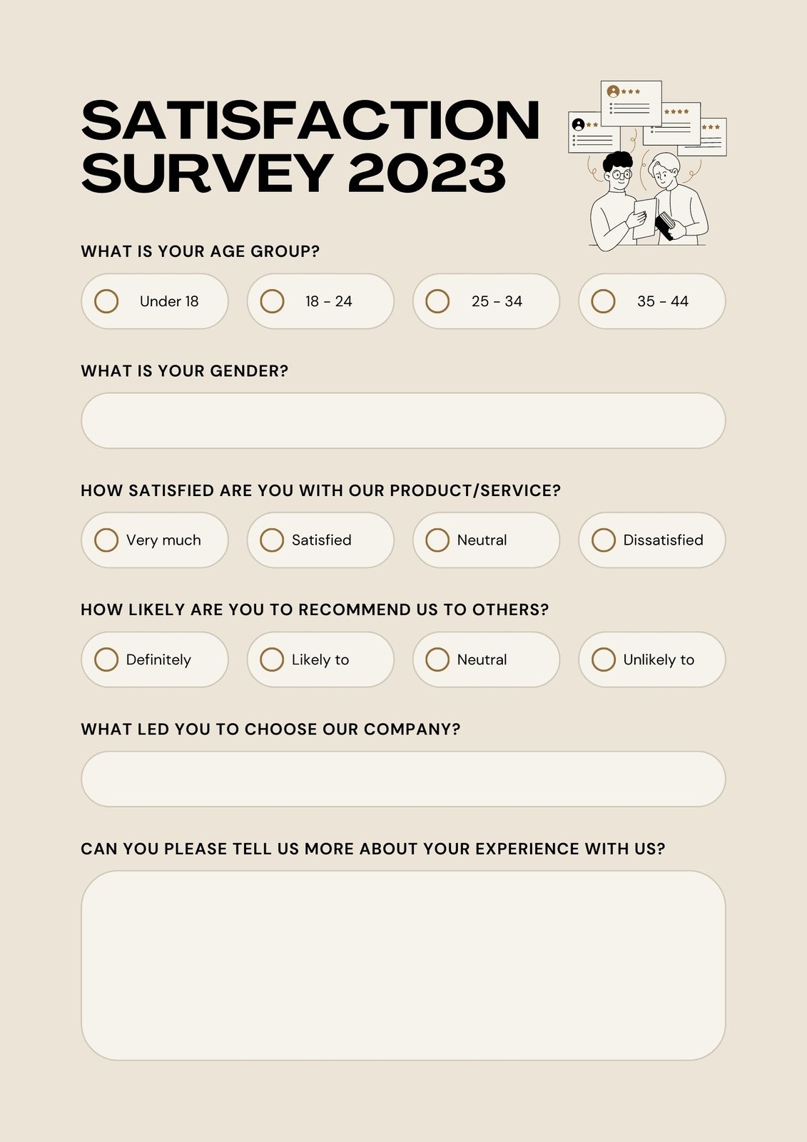 Free And Customizable Survey Templates Worksheets Library