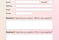 Free And Customizable Survey Templates Worksheets Library