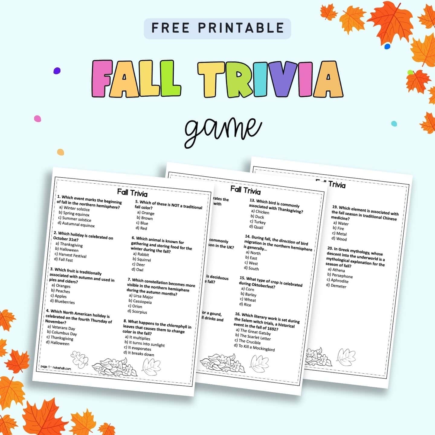 Printable Trivia Questions for Seniors with Answers