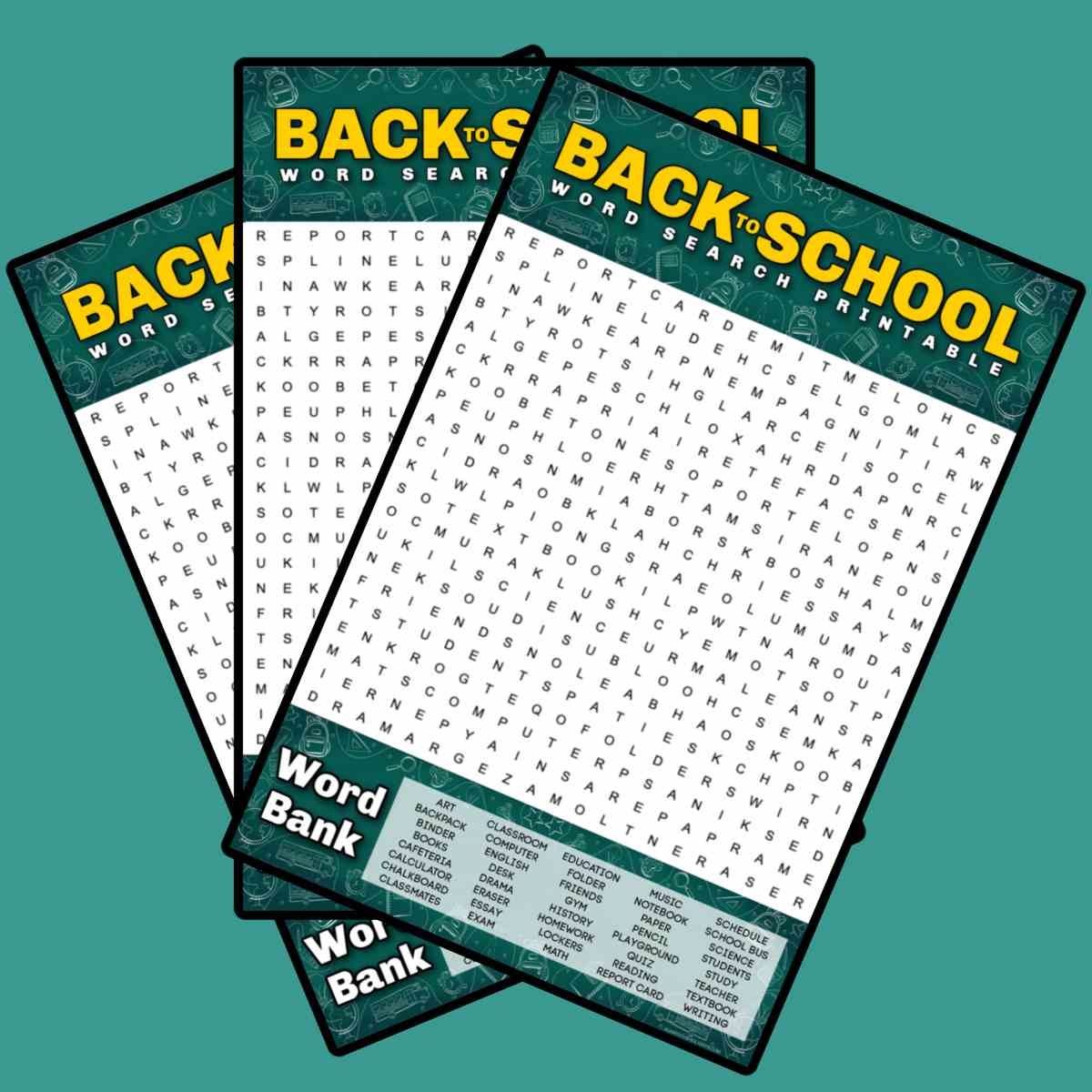 Free Back To School Word Search Printable With Answer Key 