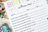 Free Birthday Interview Printable Life With My Littles