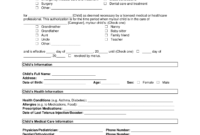 Free Child Medical Consent Form Template PDF Word