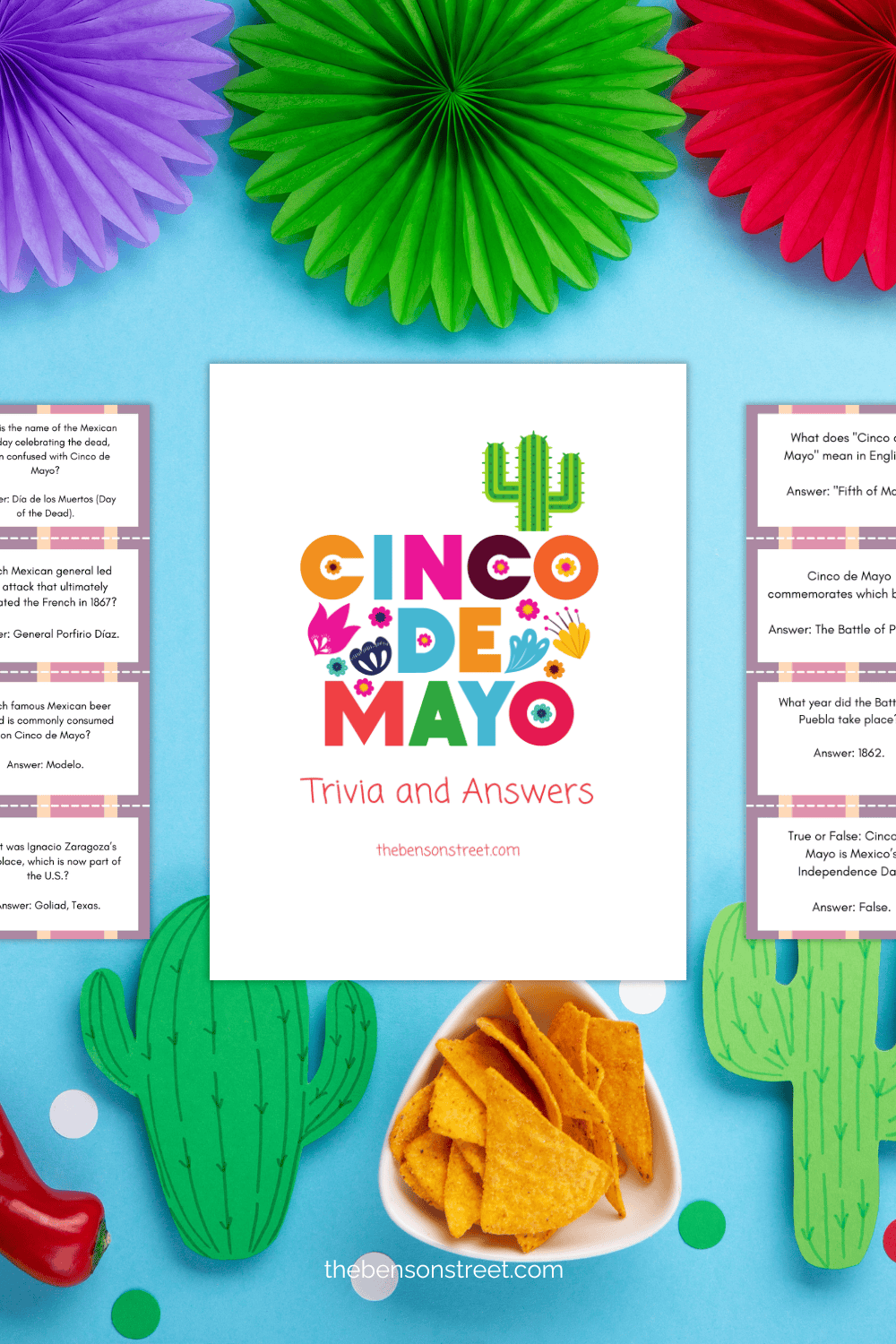 Free Cinco De Mayo Trivia Printable Cards For A Fun Game The Benson Street