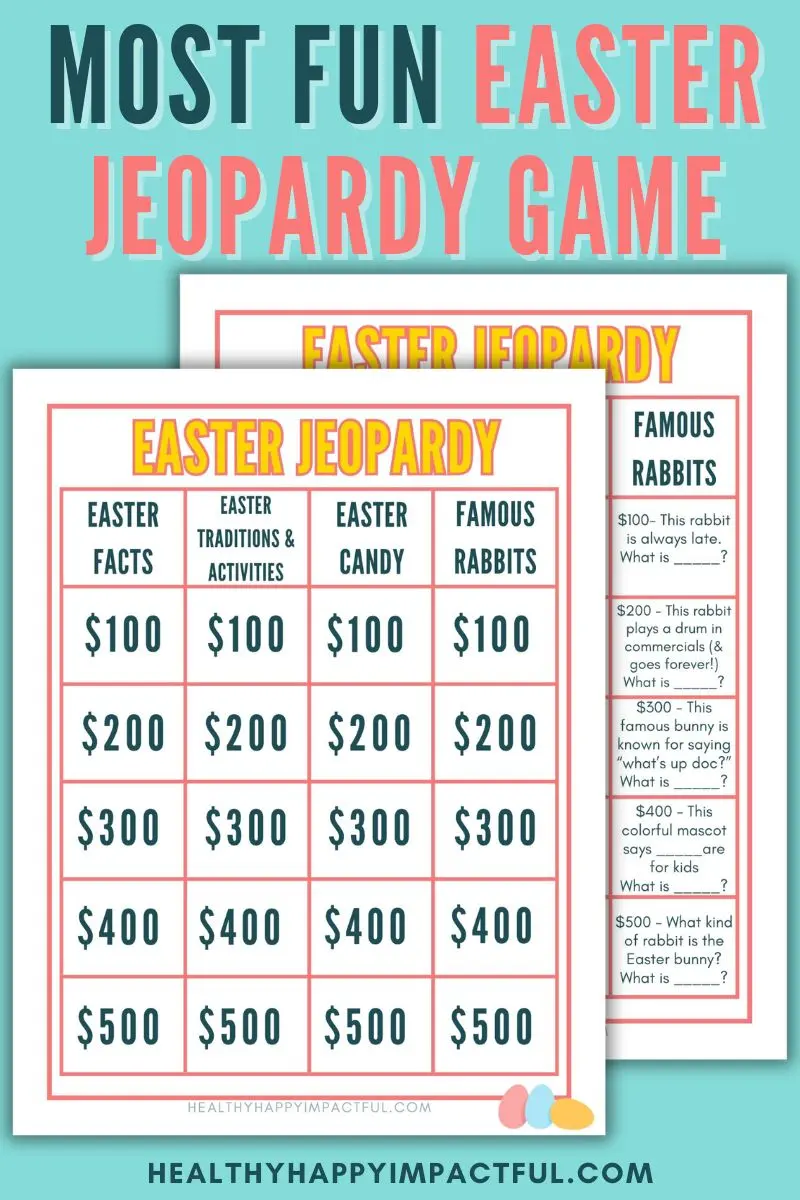 Free Easter Jeopardy Game What Is Egg citing Fun For Everyone 