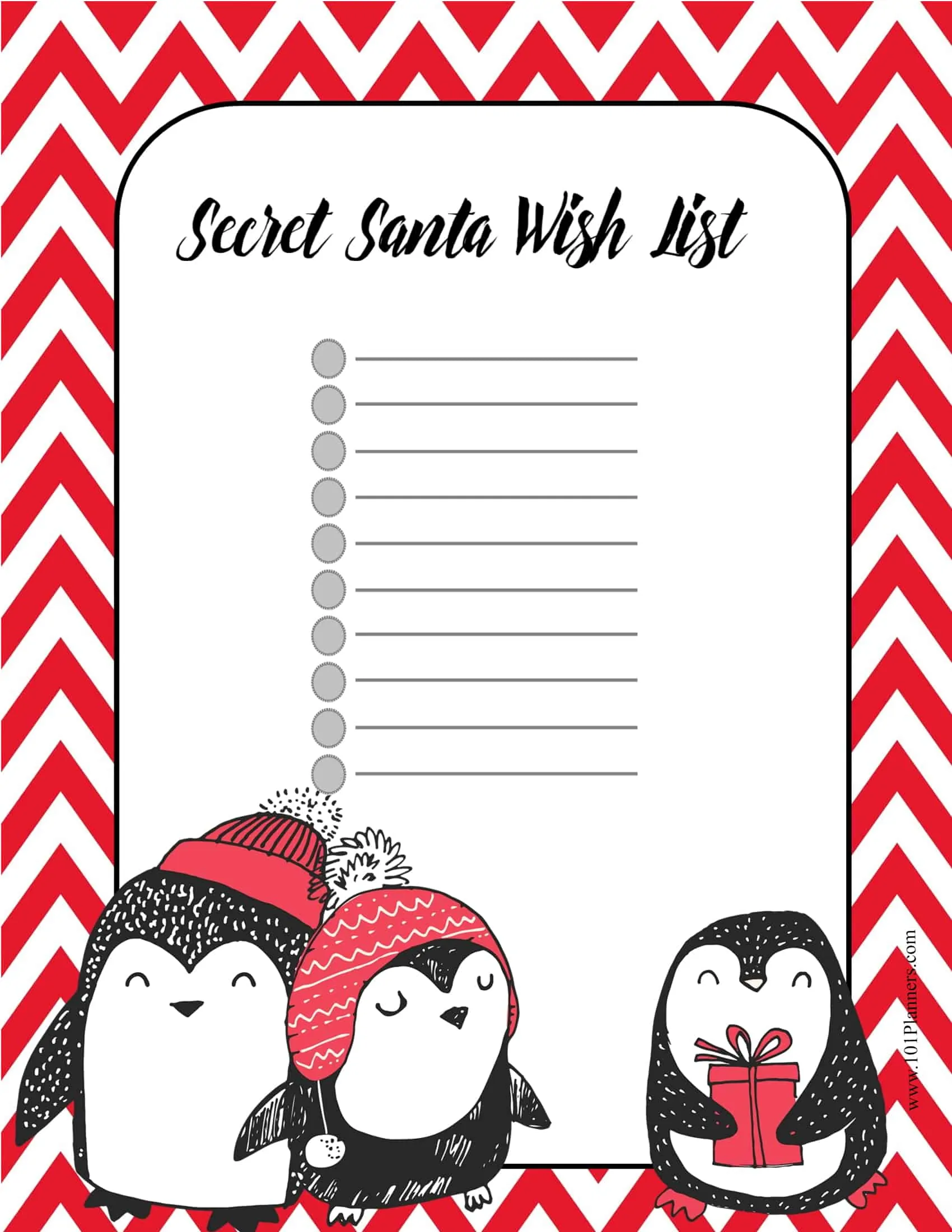 Free Editable Secret Santa Form Template