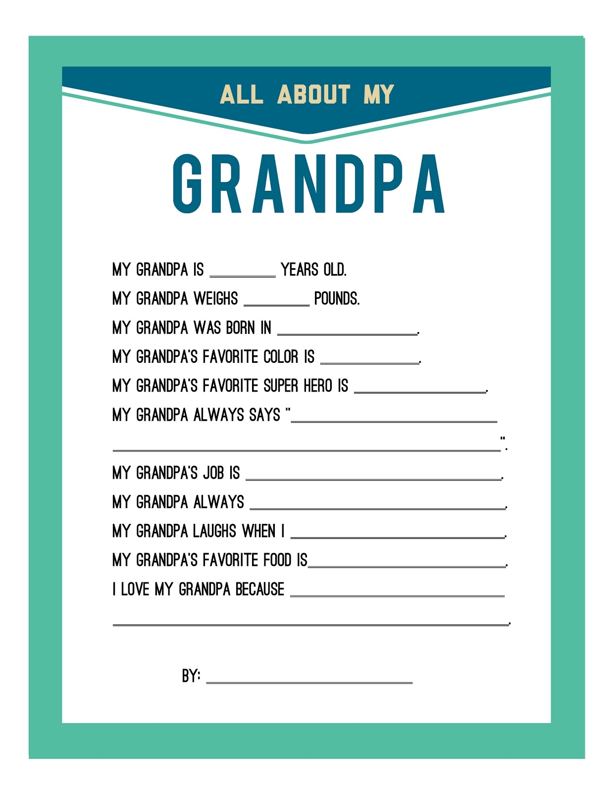 free father s day printable