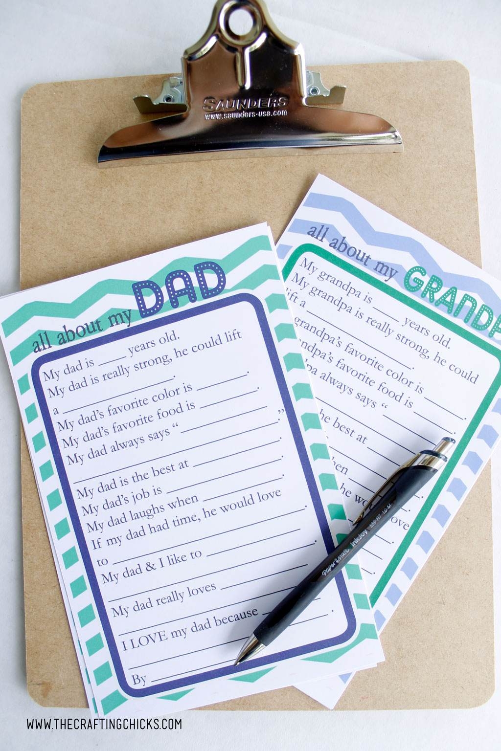 Free Father s Day Questionnaire A Special Keepsake For Dad The Crafting Chicks