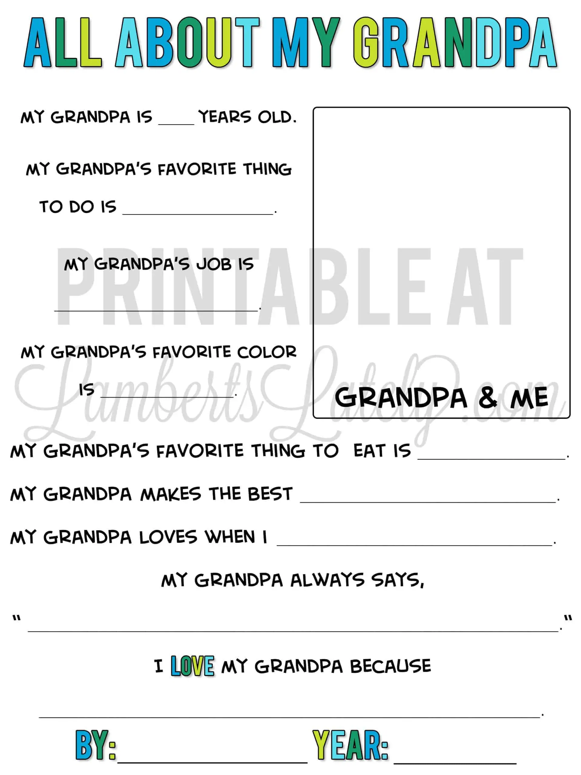 Free Father s Day Questionnaire Printable Lamberts Lately