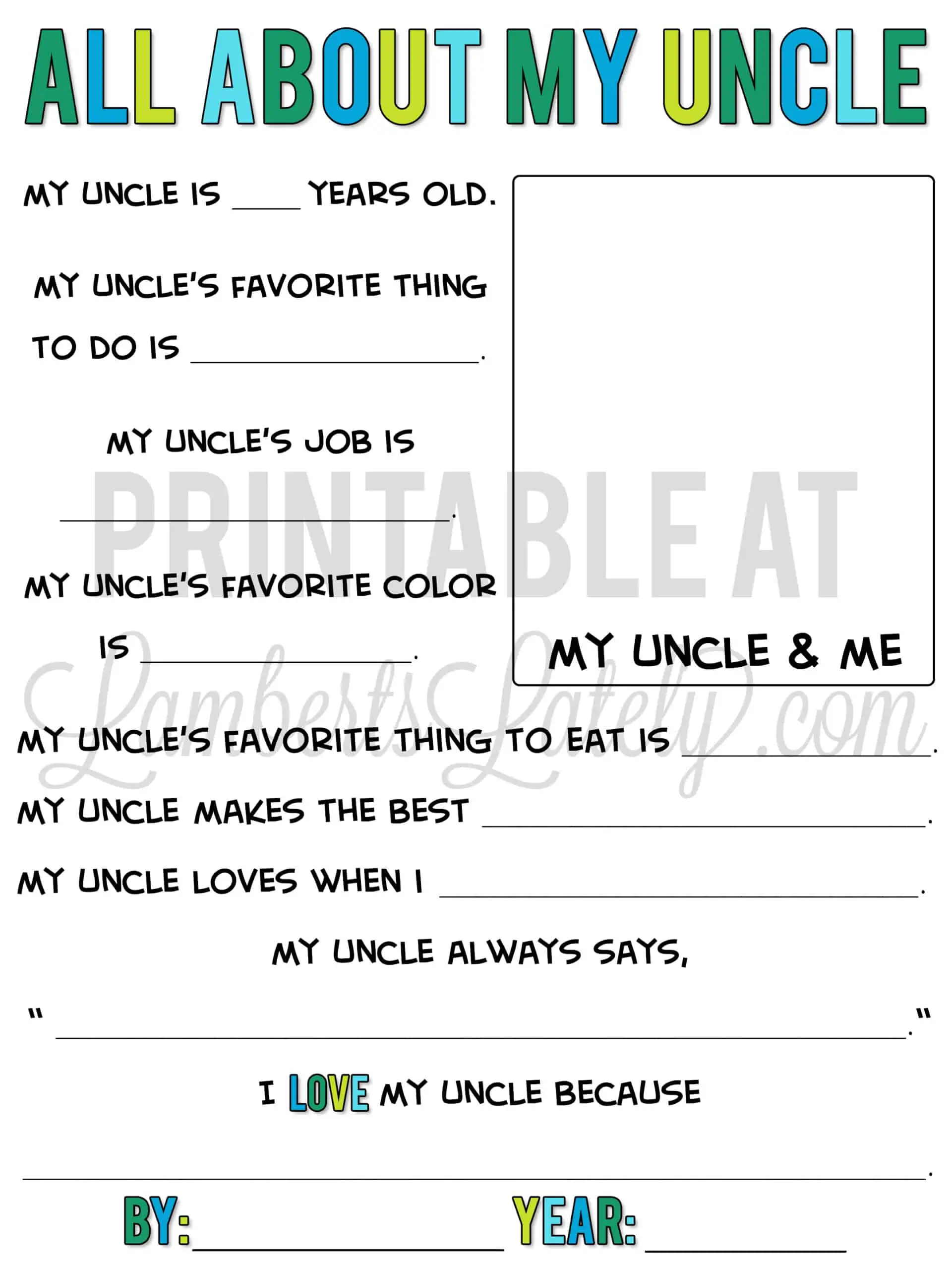 Free Father s Day Questionnaire Printable Lamberts Lately