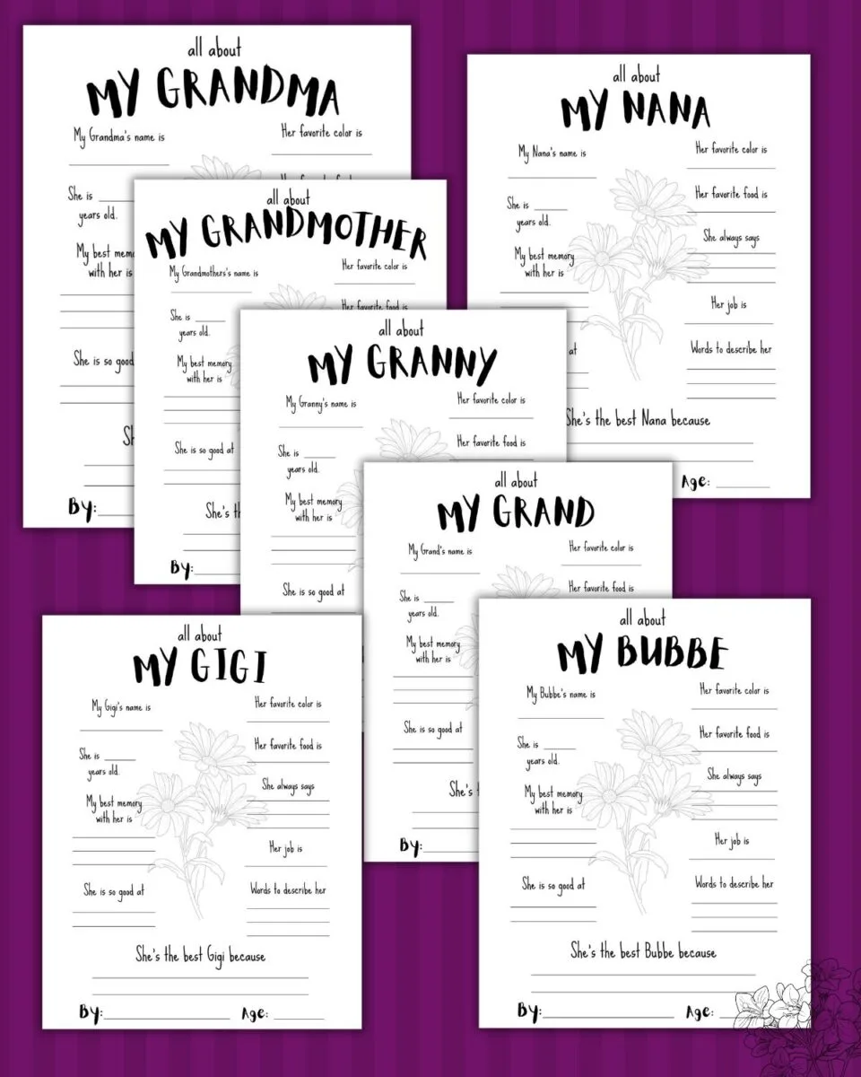 FREE Grandma Questionnaire Printable For Mother s Day Leap Of Faith Crafting