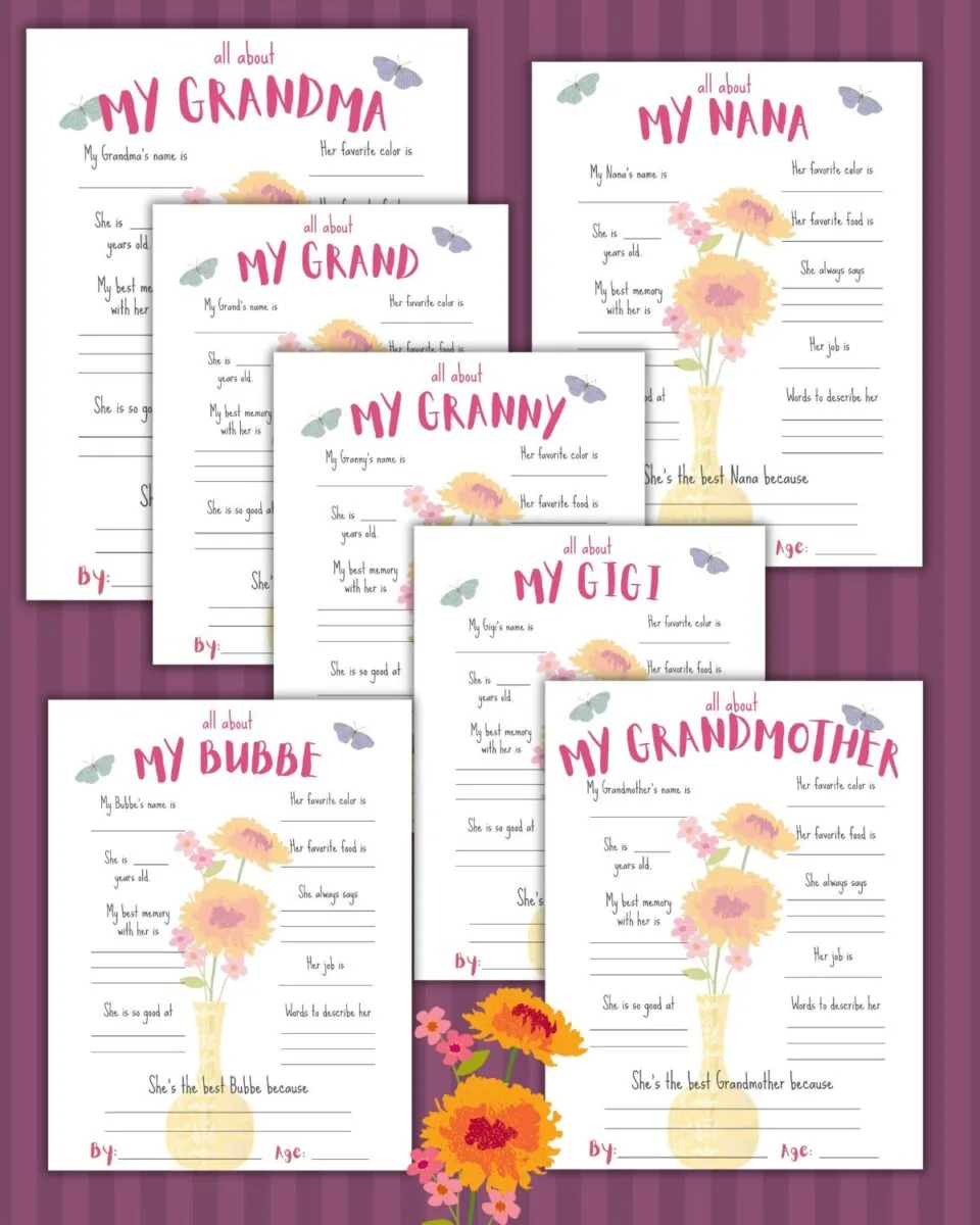 FREE Grandma Questionnaire Printable For Mother s Day Leap Of Faith Crafting