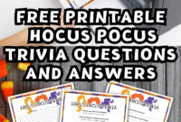 Free Hocus Pocus Trivia Questions And Answers Printable