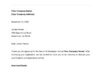 Free Interview Letter Templates Editable And Printable