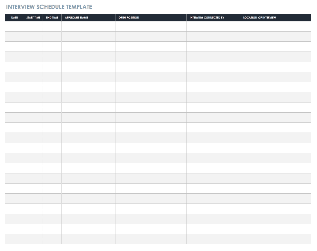 General Interview Questions Printable
