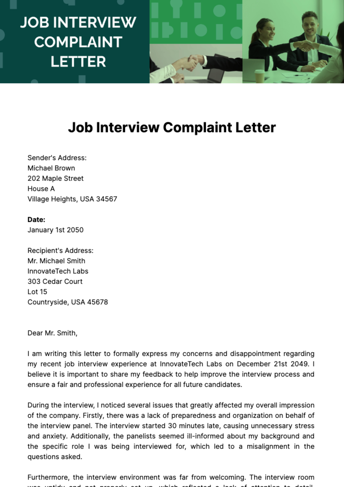 Free Interview Templates To Edit Online