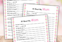 Free Mom Grandma Questionnaires For Mother s Day Mom In Pajamas